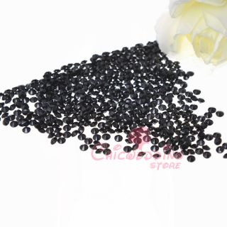 1000 Black Acrylic Rhinestone Diamond Confetti Table Scatter Wedding 