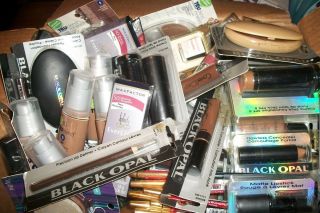   Mixed Salvage Makeup Lot , Name Brand Items Black Opal, Black Radiance