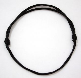 Black Hand Made Adjustable Size String Kabbalah Lucky Bracelet Cuff 