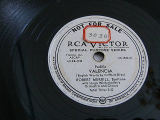 RCA 10 78 Promo Robert Merrill Valencia Wanderin E