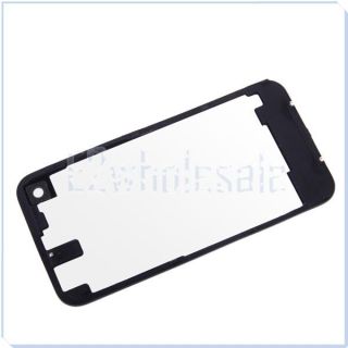 Black Clear Tempered Glass Back Cover Housing Replace for Apple iPhone 