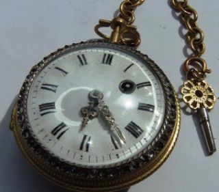 WOW Mega rare Verge Fusee Diamonds&Enamel watch&compass for Chinese 