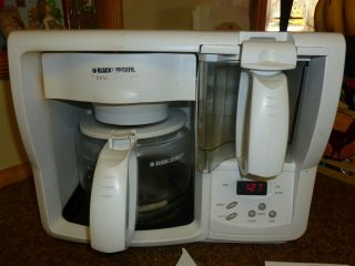 Black Decker 12 Cup Spacemaker Coffee Maker ODC 325 White for Parts