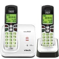 Vtech CS6219 2 DECT 6 0 Cordless Phone Silver Black 2 Handsets 