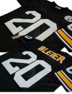   Steelers #20 Rocky Bleier Sewn Black Throwback Mens Size Jersey