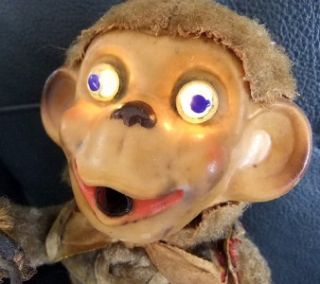 Vintage Tin Battery Op Bubble Blowing Monkey Alps Japan Spares or 
