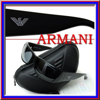 Emporio Armani Mens Black Eagle Logo Sunglasses