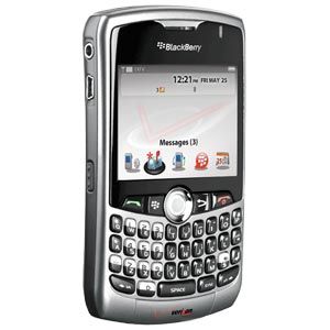 Rim Blackberry Curve 8330 Verizon Silver PDA Cell Phone