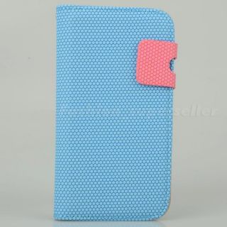 Blue Ball Pattern leather Case Card Pouch for Samsung Galaxy S3 