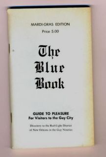 The Blue Book New Orleans Guide to Red Light District
