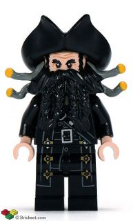 Lego 4195 Blackbeard Mini Figure Minifig Pirates of The Caribbean Guy 