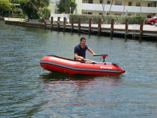 Video of Saturn Inflatable SS260 with 55 lbs electric motor.