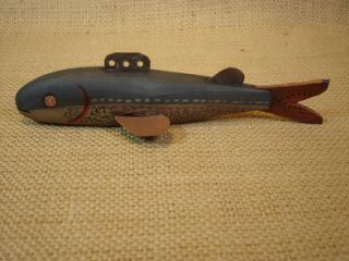 Blue Lake Trout Leathertail Fish Decoy Lure Vintage Style by Bevy 
