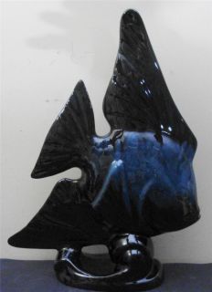 Cobalt Blue Large Angelfish by Blue Mountain Pottery