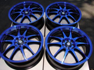   4x114 3 Blue Wheels Sephia Sonata Accord MR2 Accord Tiburon Civic Rims
