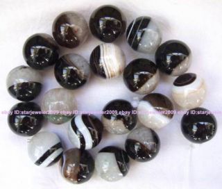 Blake Crystal Agate 20mm Round Gemstone Beads 15