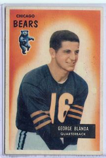  1955 Bowman Football 62 George Blanda Bears EX