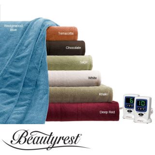 Beautyrest Cozy Plush Extra Warm Queen Size Electric Blanket Dual 