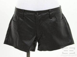 blank nyc black leather shorts size 29