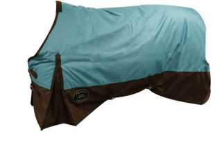 Teal Brown 68 82 1200 Denier Waterproof Horse Blanket by Showman New 