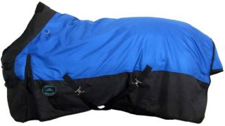 Blue Black 72 82 1680 Denier Waterproof Horse Blanket by Showman New 