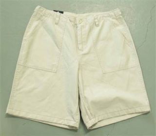 Bill Blass Mens White Khaki Shorts Sz 32 33 34 36 Retail $62