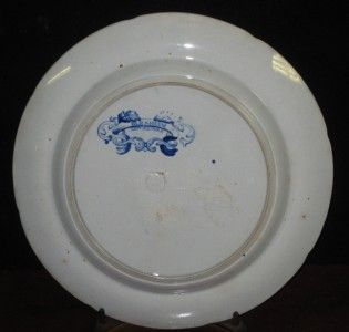 Antique Blue Staffordshire Cabinet Plate ca. 1830s Blenheim