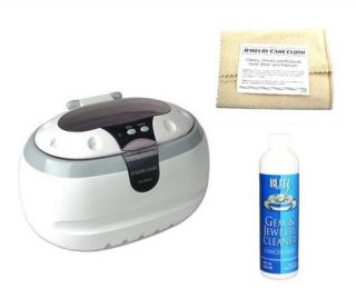   Ultrasonic Cleaner Parts Jewelry CD 2800 + Blitz 653 Solution & Cloth