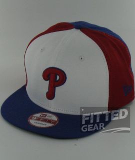   Phillies Block Red White Blue New Era 9Fifty Snapback Hats Caps