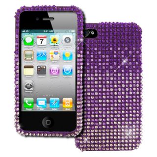 Empire Hard Full Diamond Bling Purple Fade Case Cover for Apple iPhone 