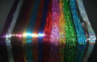 Bling Hair Extension Tinsel Extensions 40 Tinsel 24 Colors Sparkle 