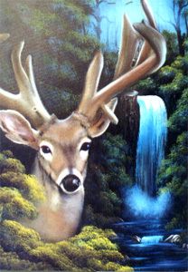 Bob Ross Painting Packet Wildlife Waterfall Buck