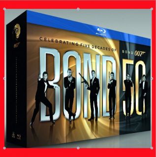 NEW Bond 50 Complete 22 Film Collection Blu ray 2012 23 Disc Set James 