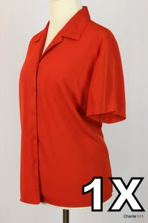 Kim Rogers Size 1x Womens Tops Shirts Ladies Blouses Plus Sizes