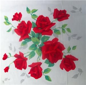   Wilendur Red Royal Rose Tablecloth Sergei Bogdanovich 1953