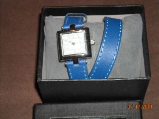 Coldwater Creek Silver Blue Wrapped Watch