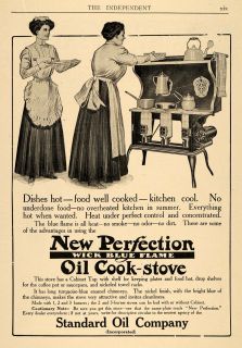   Standard Oil Co. Wick Blue Flame Oil Cook Stove   ORIGINAL ADVERTISING