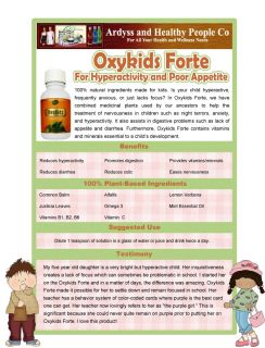 Oxykids Forte by Healthy People Hyperactivity, Anxiety and Poor 