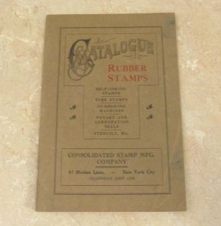 1930s Consolidated Rubber Stamps Catalog Stamps Punches Badges