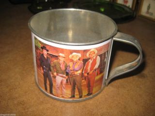   Western Cowboy Bonanza Ponderosa Ranch Tin Cup Coffee Mug