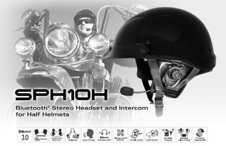 SENA SPH10H Bluetooth Half Helmet Headset & Intercom w/ FREE Wall 