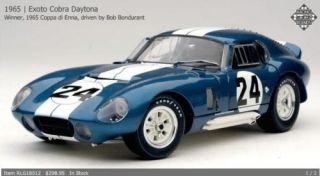 Exoto 1 18 1 18 Bob Bondurant 24 1965 Cobra Daytona Coupe RLG18012 