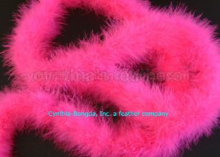 22G Hot Pink Marabou Feather Boa Boas 72L 3w New