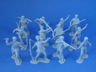   Toy Soldiers Alamo Playset Boonsboro Pioneers 12 in Gray Plastic 54mm