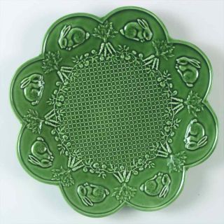 Bordallo Pinheiro Rabbit Green Chop Plate Round Platter