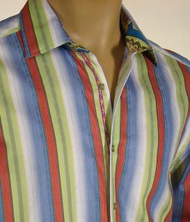 Robert Graham Lina 2XL Multi Color Stripe Sport Shirt