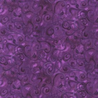 Robert Kaufman Fusions 5572 6 Purple Scrolls