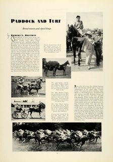 1931 Article Horse Racing Jockeys Harness Racing Mary Tipton Macy 