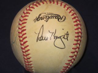 Ray Knight Bobby Bonds Autograph Baseball Official NL