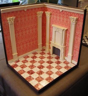 Dollhouse Miniature Corner A Hand Crafted 112 Scale Room Box